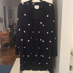 kate spade New York navy and white polka dot dress